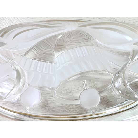 Studio Nova Mikasa Oval Candy Dish Christmas Gilded Bells 7" Gold Trim 80's Vtg - Picture 11 of 12